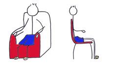 Imatge de com seure a una cadira o sofà