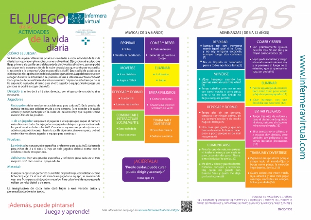 Instrucciones y pruebas del juego