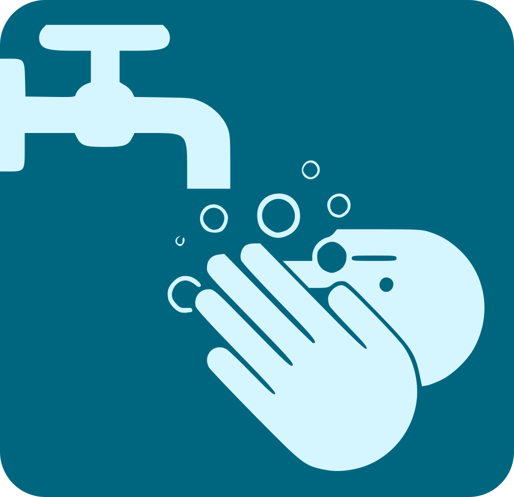 icona aixeta i mans rentant-se