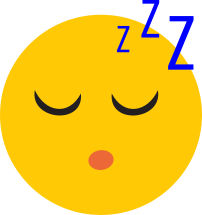 Emoticono cara de Dormido
