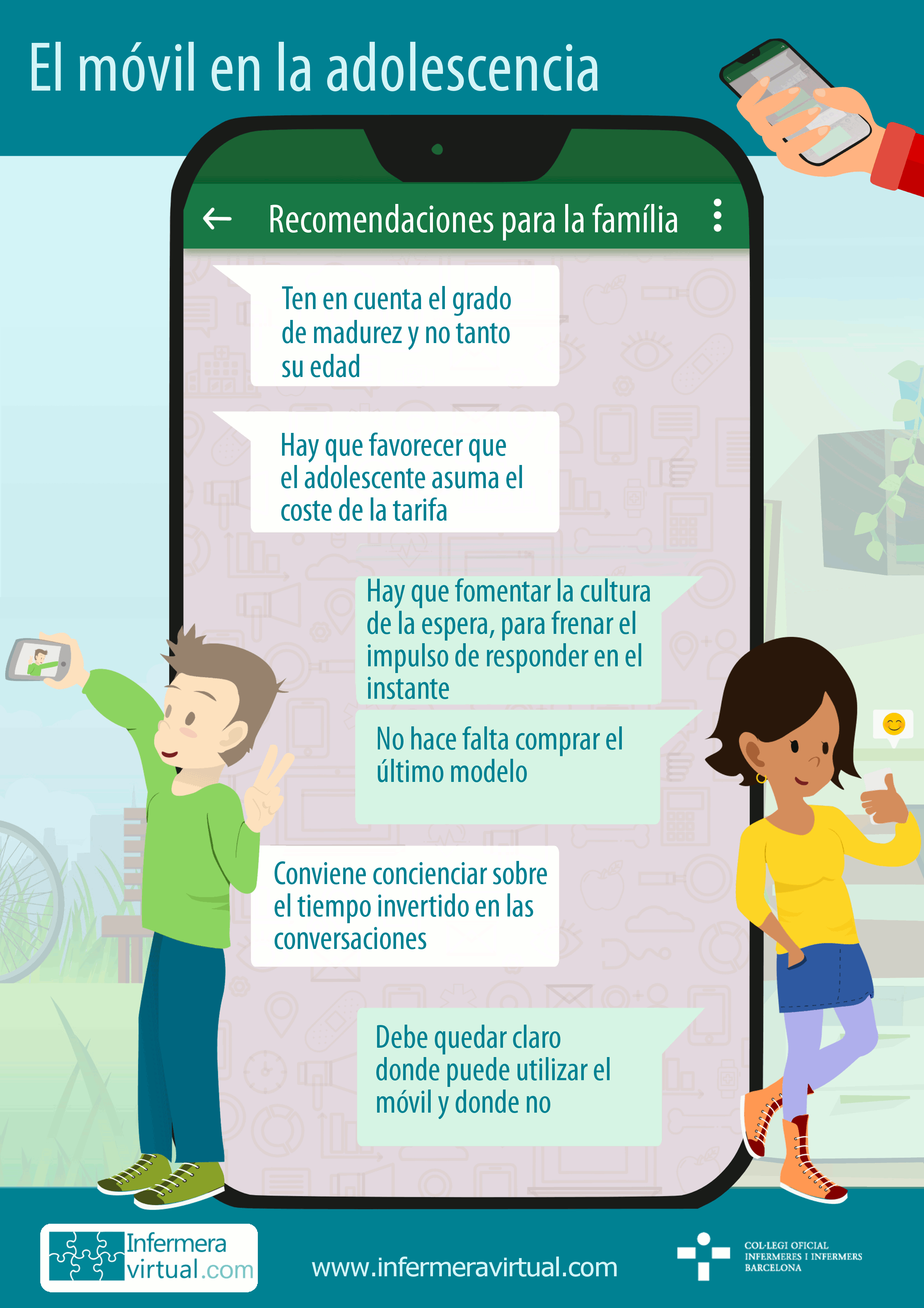 Infografía: El móvil. Recomendaciones para los padres