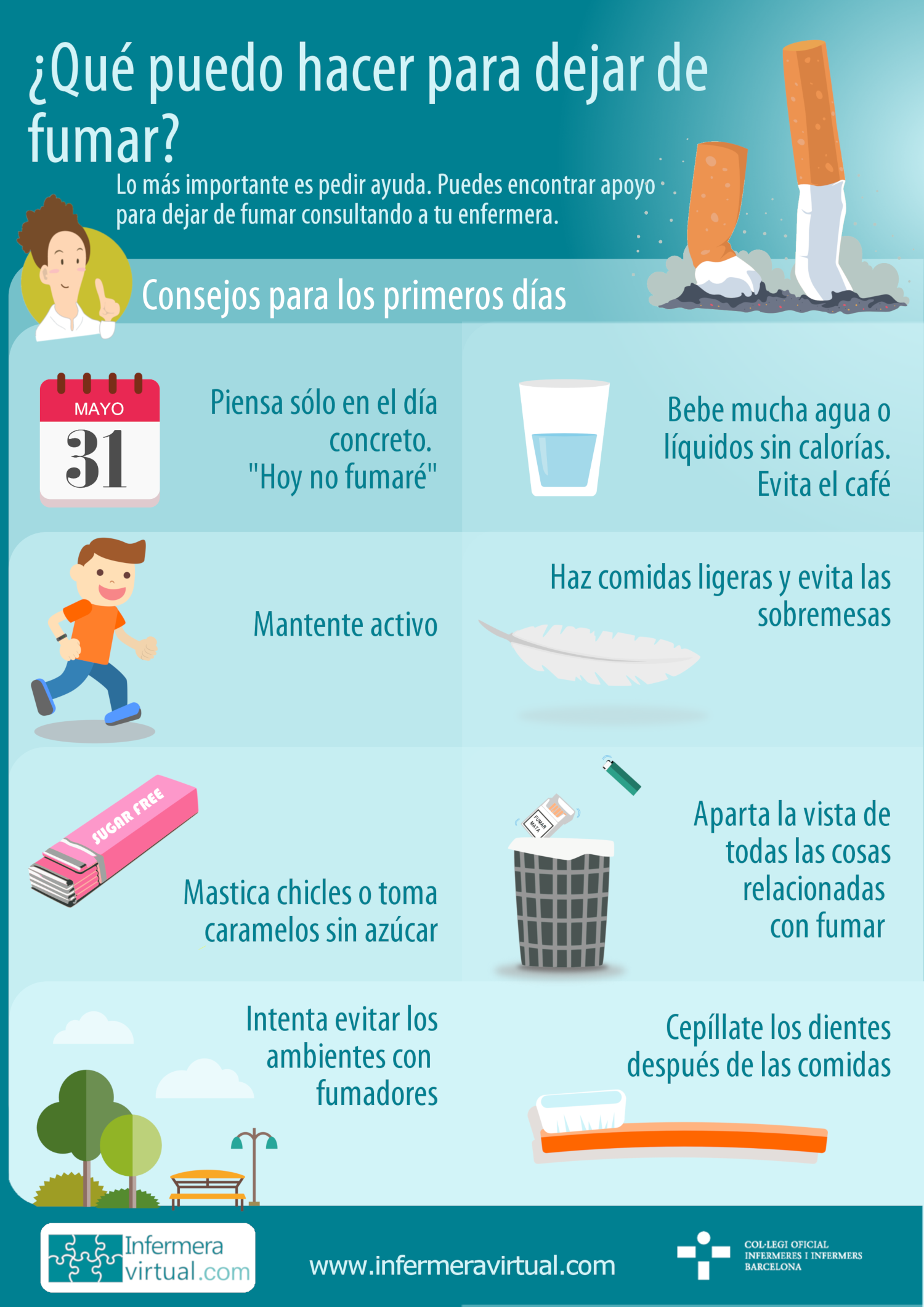 Infografía Qué puedo hacer para dejar de fumar