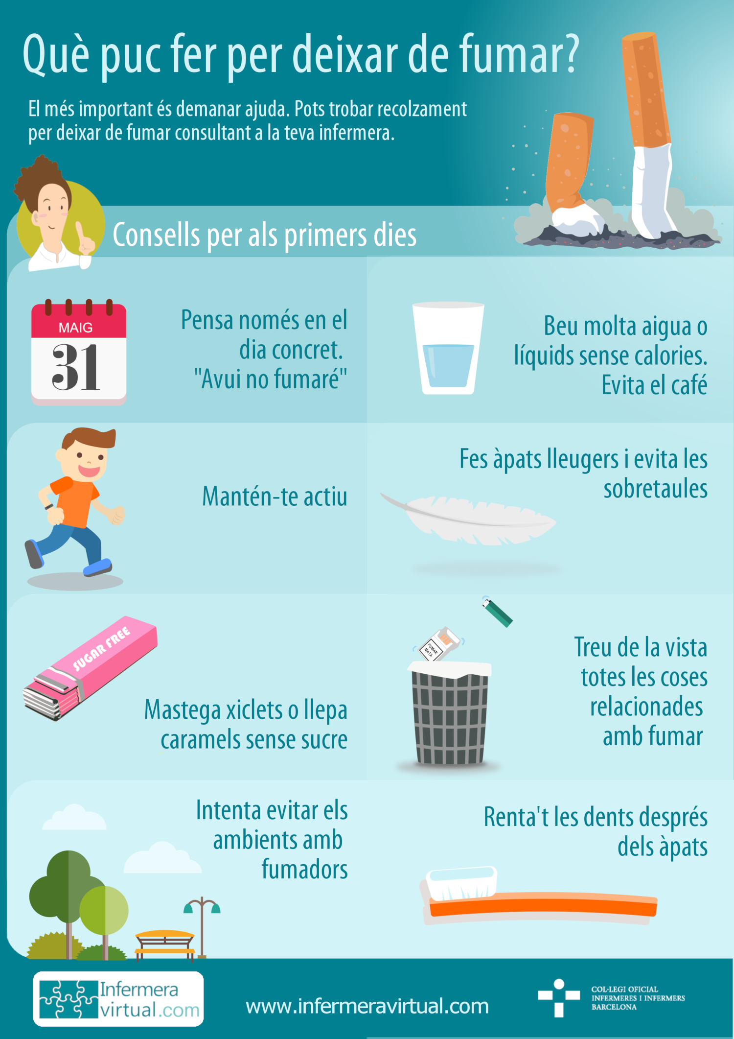 Infografia: Què puc fer per deixar de fumar