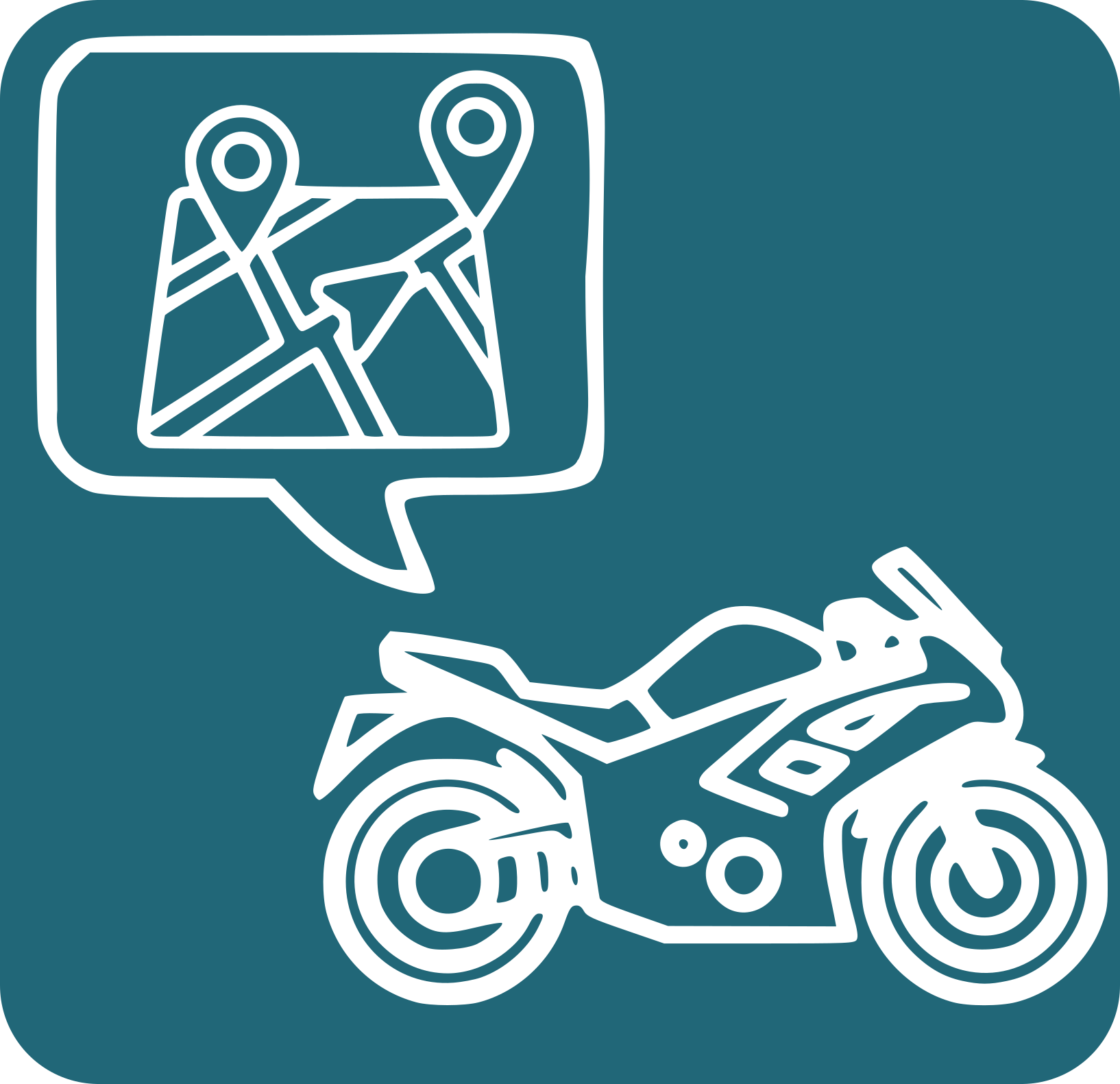 Icona d'una moto i casc