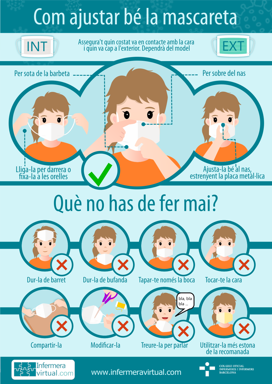 Infografia Com ajustar la mascareta