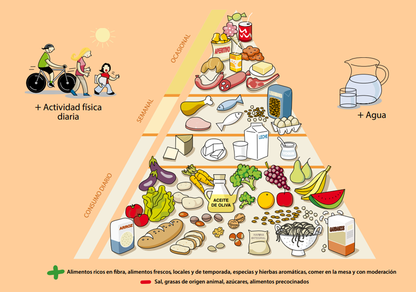 piramide alimentación saludable