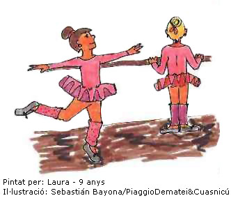 Nenes fent ballet pintat per la Laura
