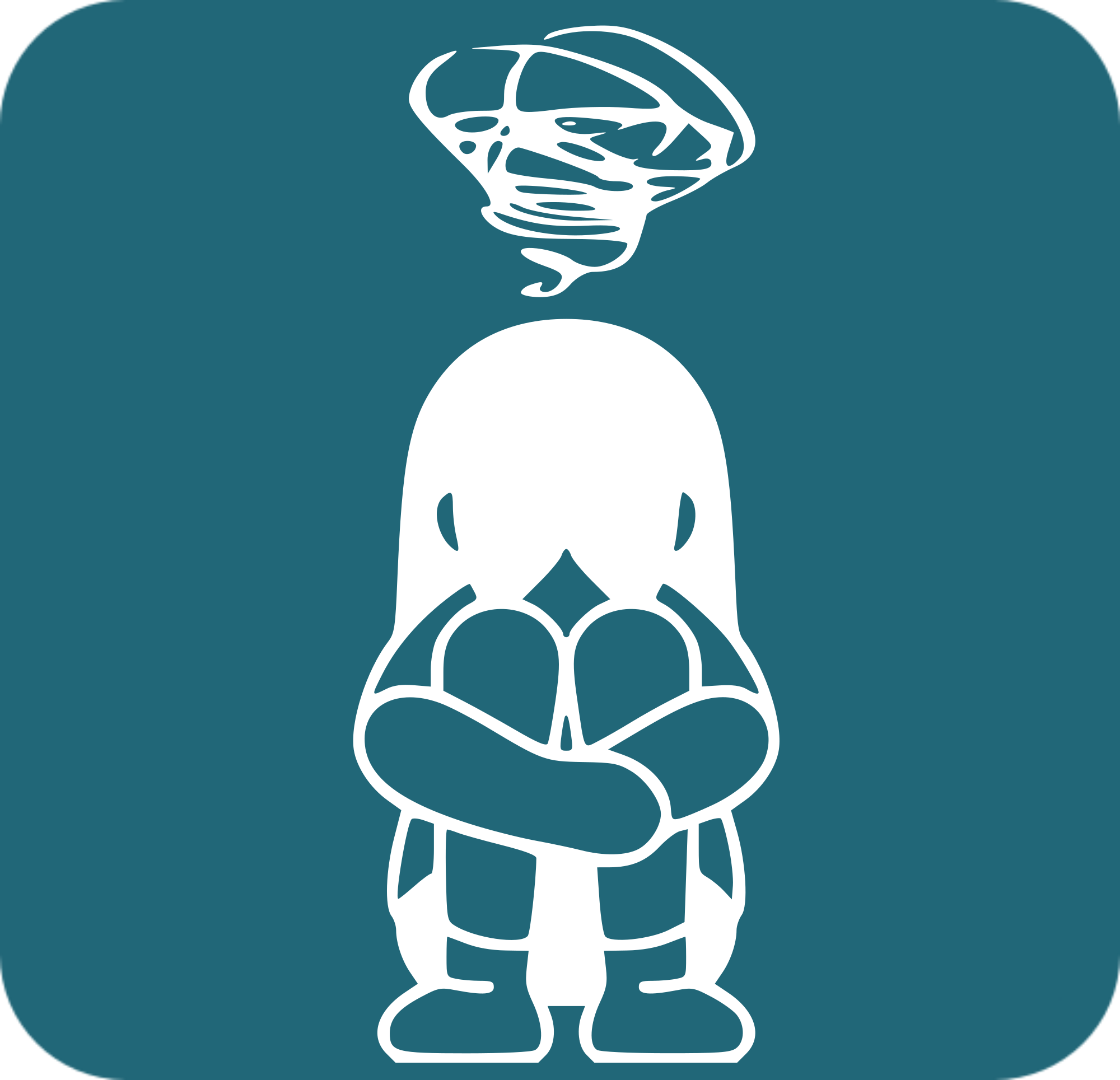 Icono chica deprimida