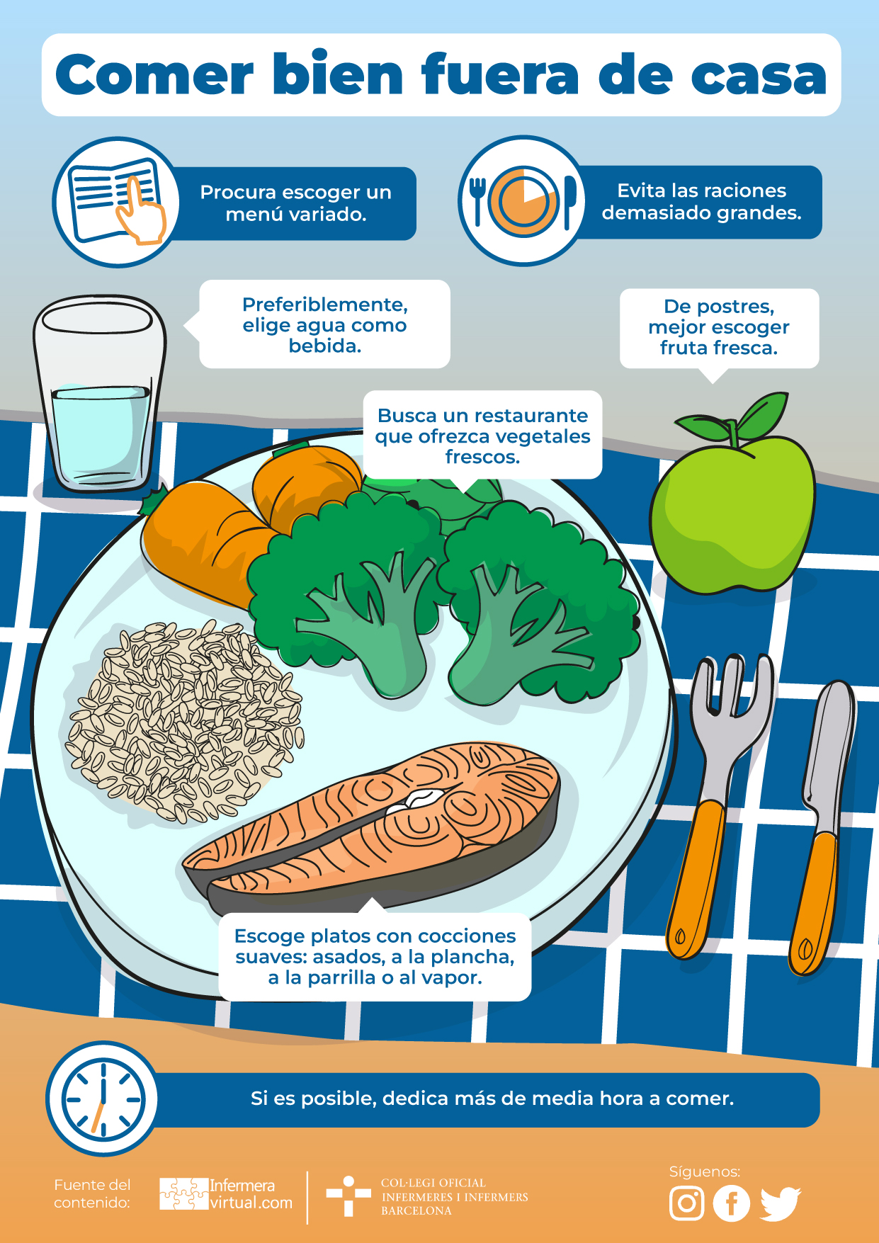 Infografía: Comer bien, fuera de casa