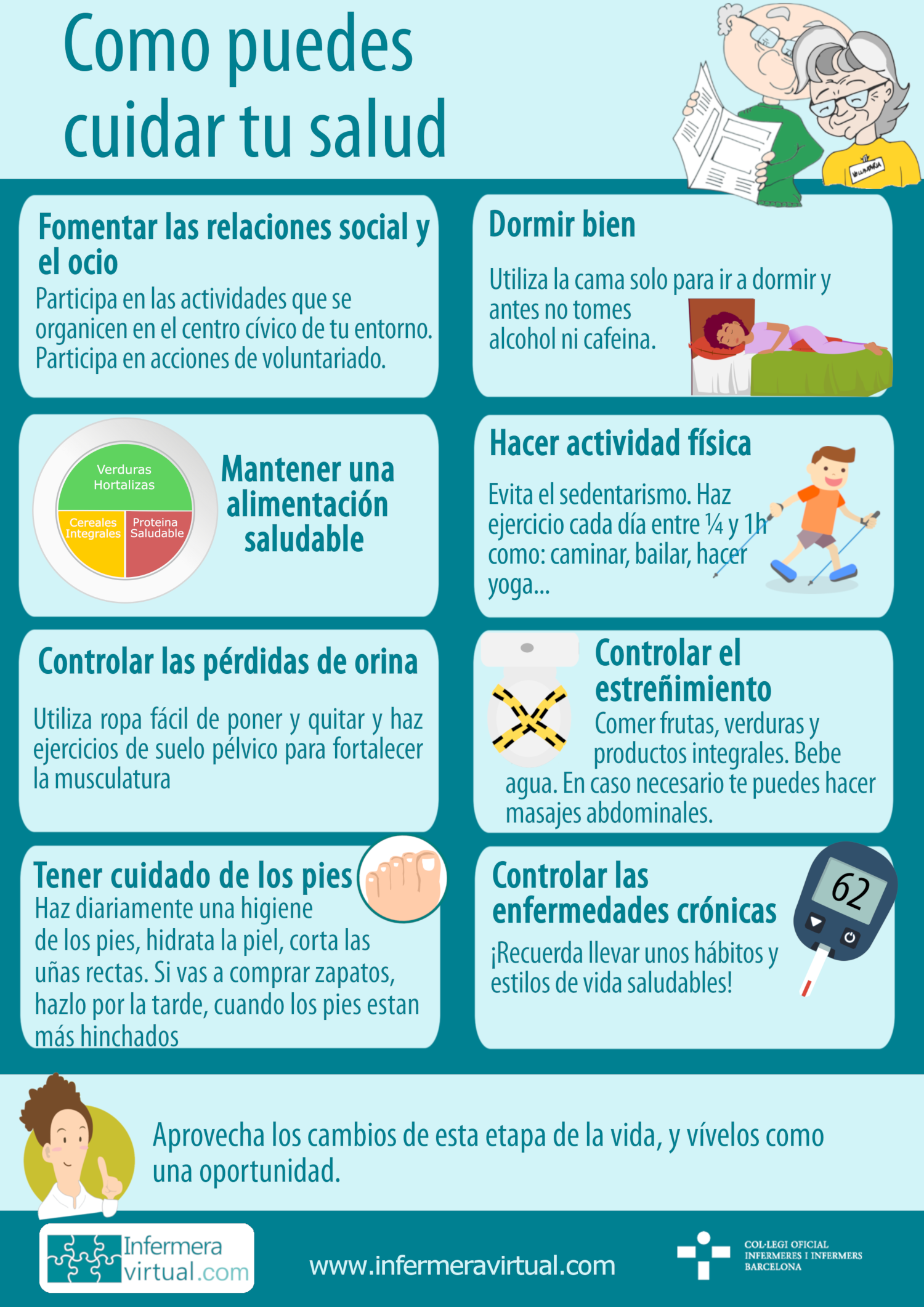 Infografía consejos para cuidar tu salud