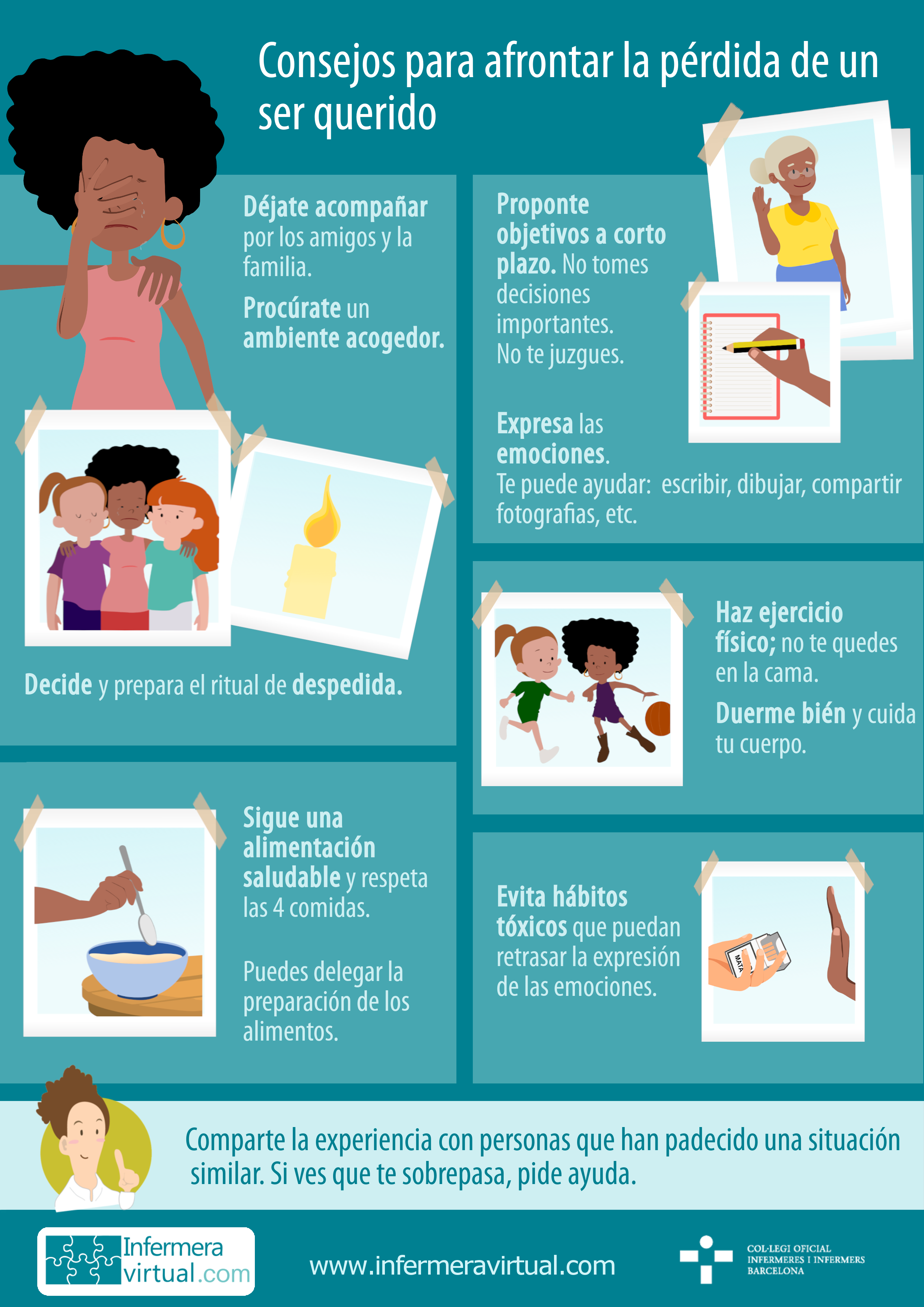 Infografia Consejos para afrontar la pérdida