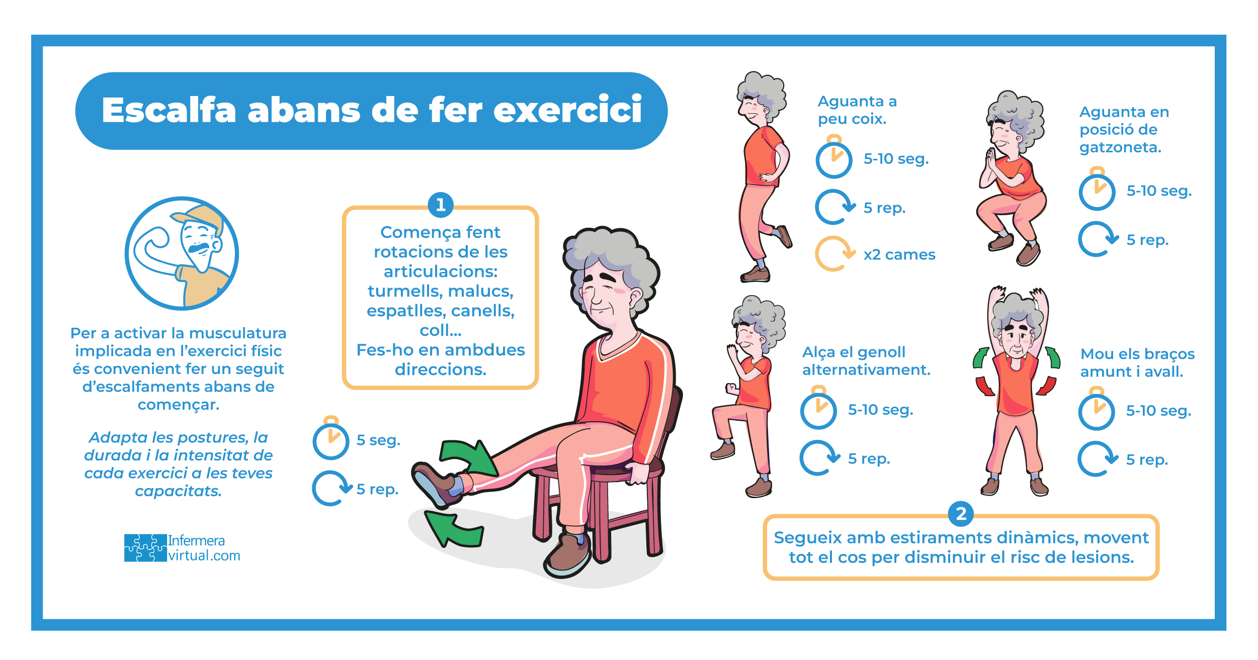 escalfament abans exercici