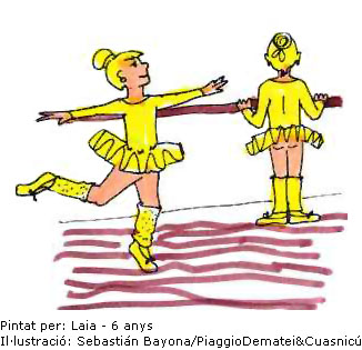 Noies fent ballet pintat per la Laia