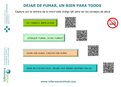 Información sobre el tabaquismo con códigos QR